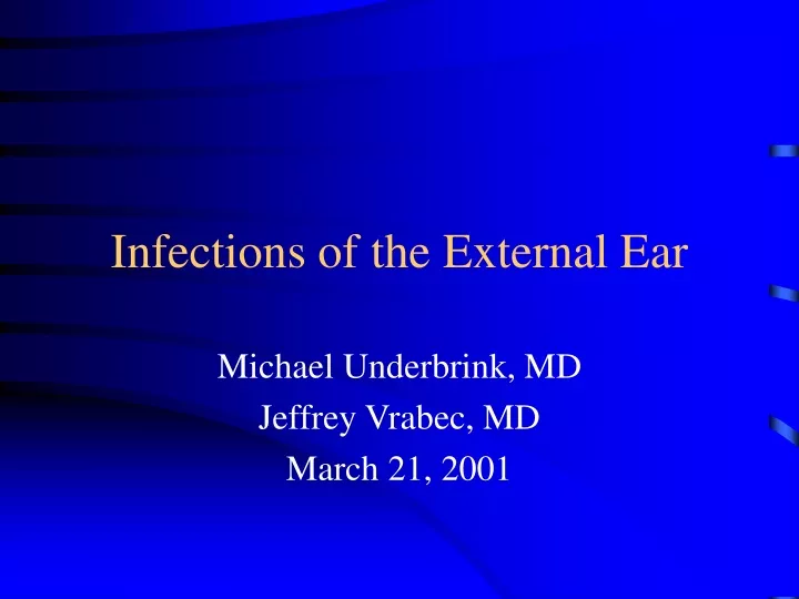 infections of the external ear