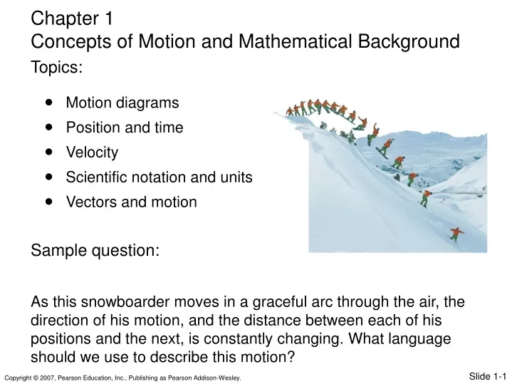 chapter 1 concepts of motion and mathematical