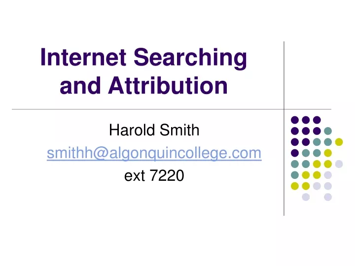 internet searching and attribution