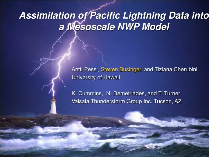 assimilation of pacific lightning data into