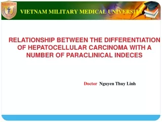 VIETNAM MILITARY MEDICAL UNIVERSITY