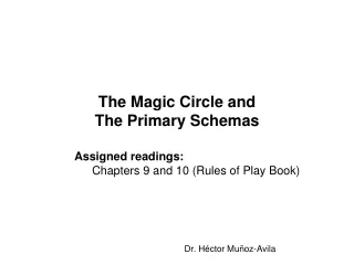 The Magic Circle and The Primary Schemas