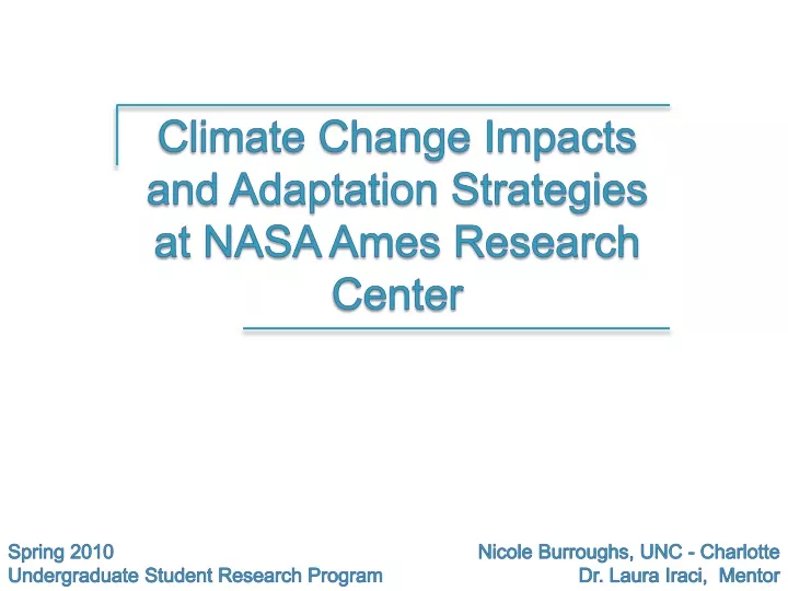 climate change impacts and adaptation strategies
