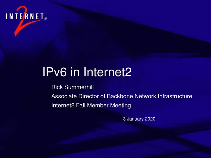 ipv6 in internet2