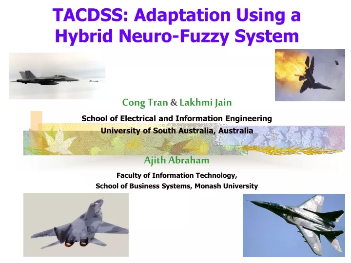 tacdss adaptation using a hybrid neuro fuzzy system