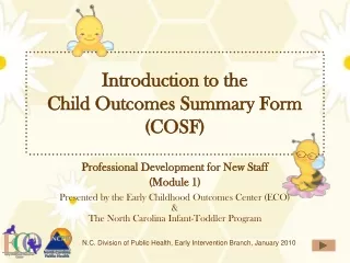 Introduction to the  Child Outcomes Summary Form (COSF)