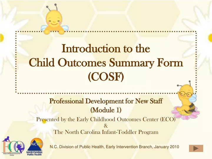 introduction to the child outcomes summary form cosf