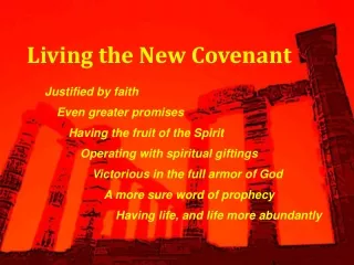 Living the New Covenant