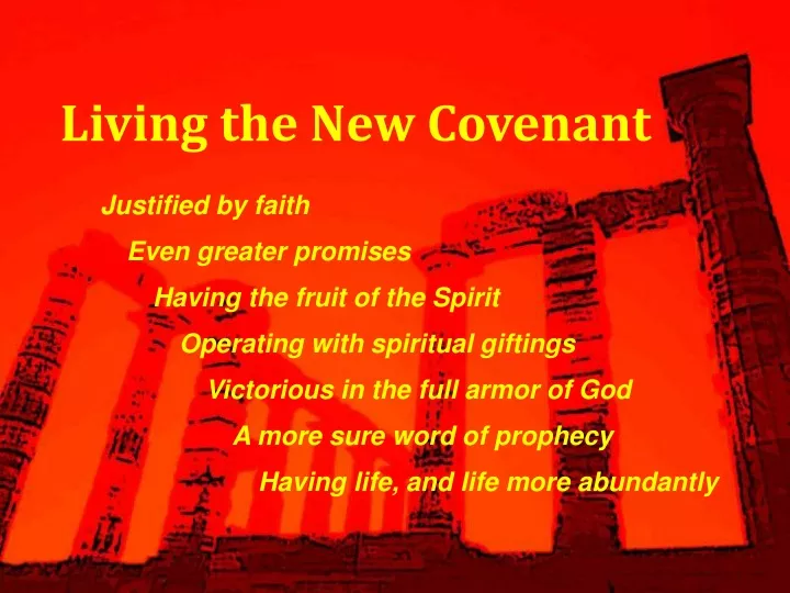 living the new covenant
