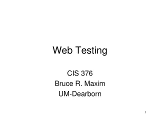 Web Testing