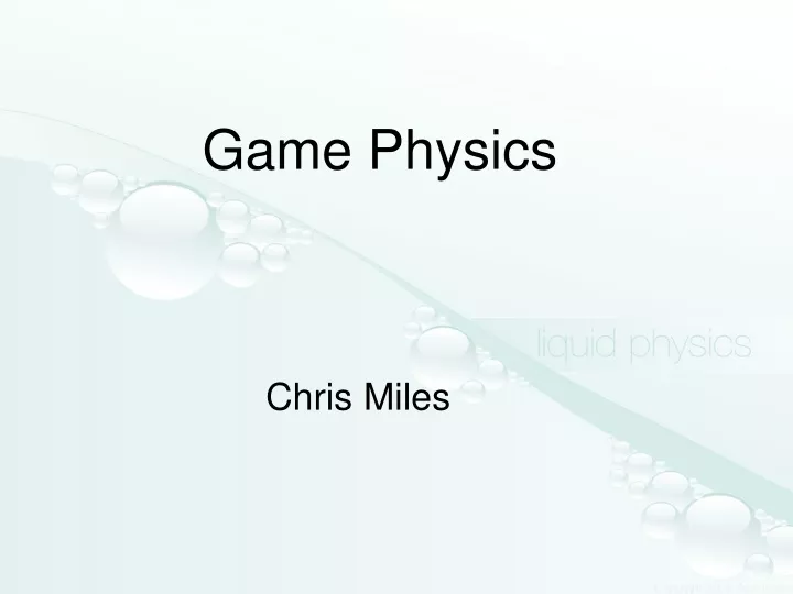 game physics