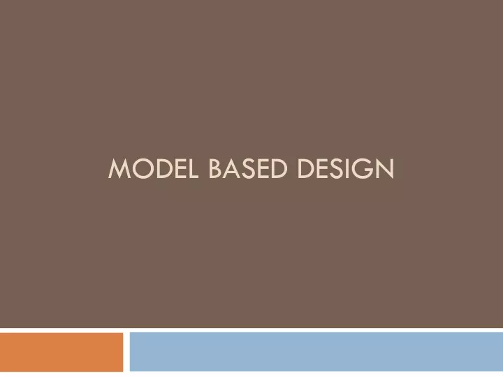 model based design