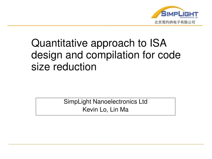 simplight nanoelectronics ltd kevin lo lin ma