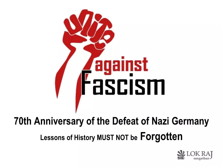 70th anniversary of the defeat of nazi germany