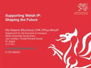 Supporting Welsh IP: Shaping the Future