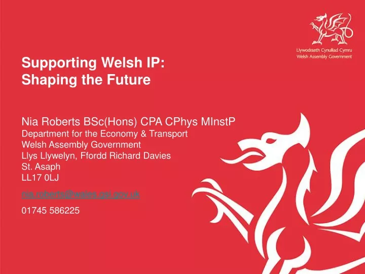 supporting welsh ip shaping the future