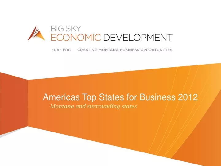 americas top states for business 2012