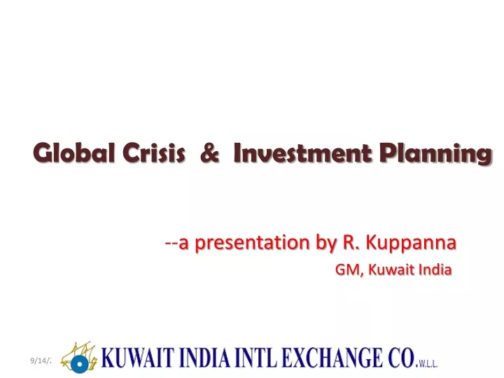 global crisis investment planning