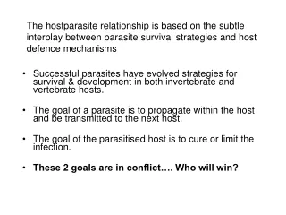 Parasite Immune Evasion  strategies.