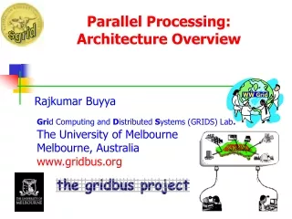 Parallel Processing:  Architecture Overview