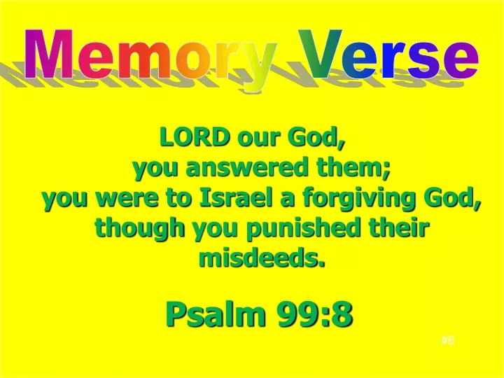 lord our god you answered them you were to israel