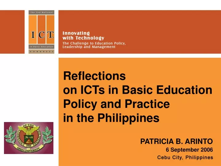 reflections on icts in basic education policy and practice in the philippines