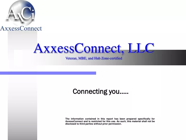 axxessconnect llc veteran mbe and hub zone certified