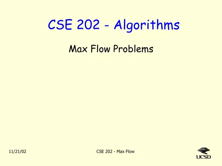 max flow problems