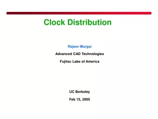 Clock Distribution