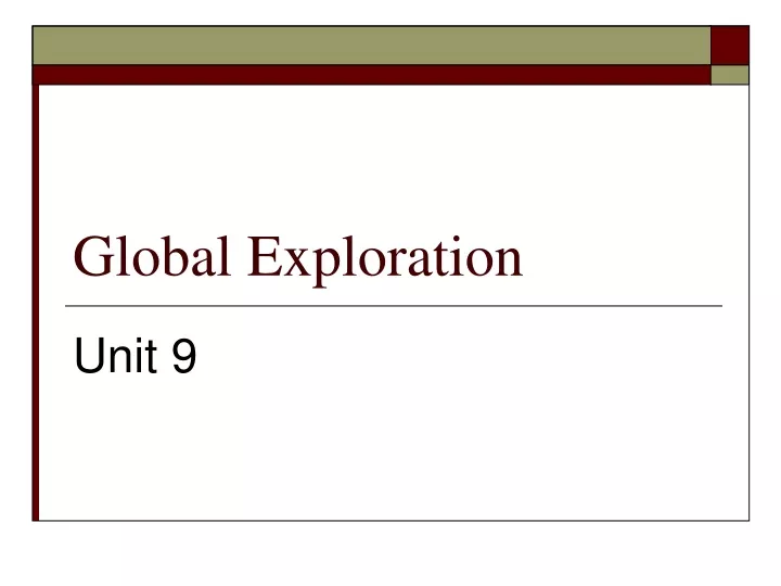 global exploration