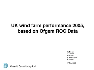 uk wind farm performance 2005 based on ofgem roc data