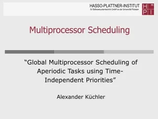 Multiprocessor Scheduling