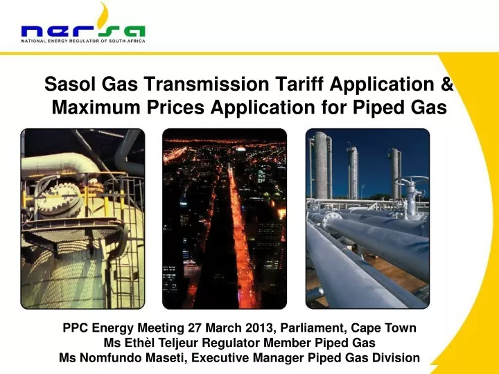 sasol gas transmission tariff application maximum prices application for piped gas