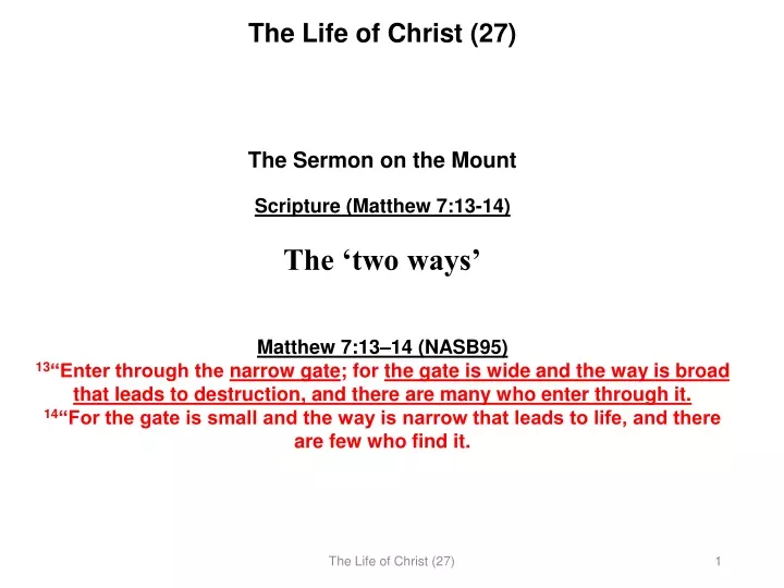 the life of christ 27