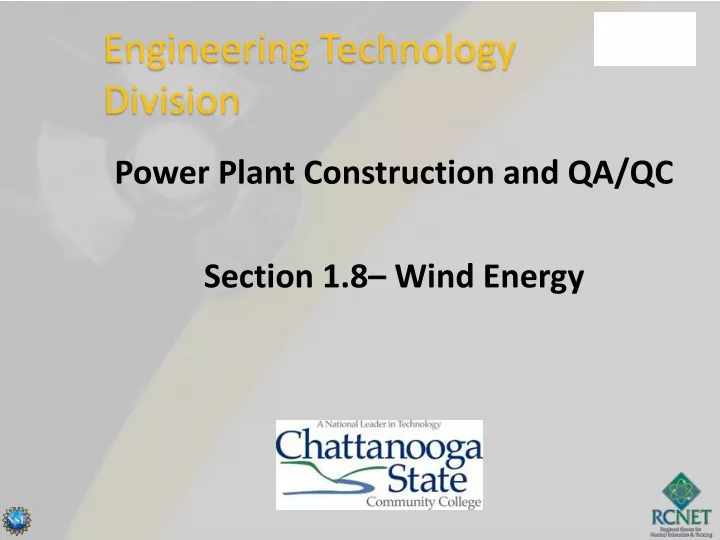 power plant construction and qa qc section 1 8 wind energy