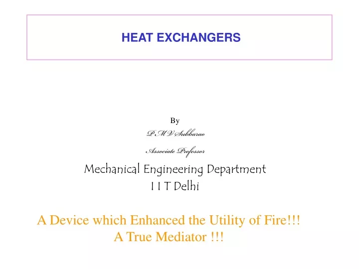 heat exchangers