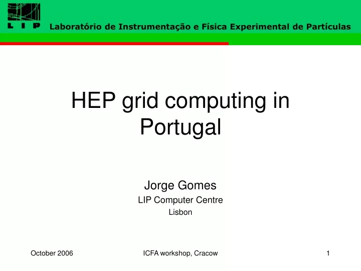 hep grid computing in portugal