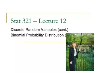 Stat 321 – Lecture 12