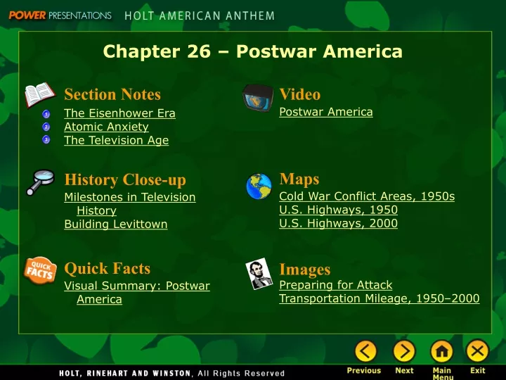 chapter 26 postwar america