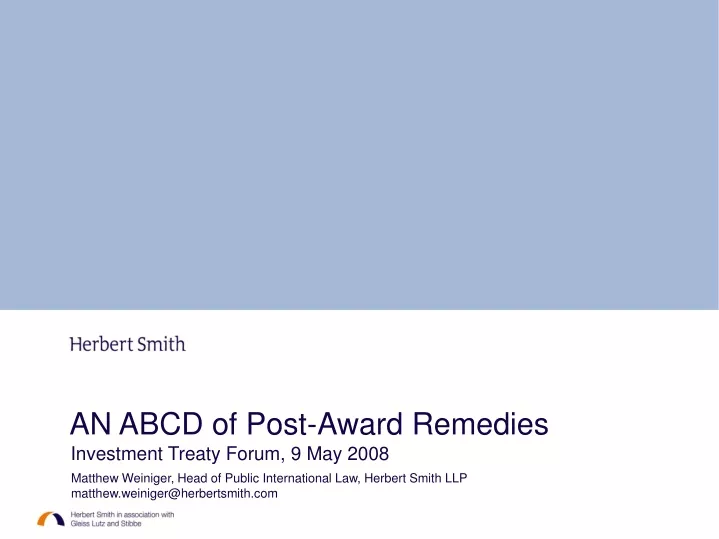 an abcd of post award remedies