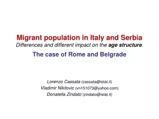 Lorenzo Cassata (cassata@istat.it ) Vladimir Nikitovic (vn151073@yahoo)