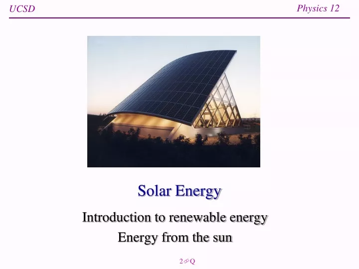 solar energy