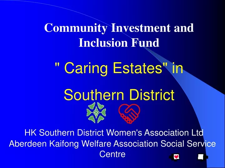 community investment and inclusion fund caring