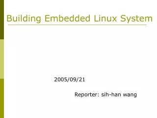 Building Embedded Linux System