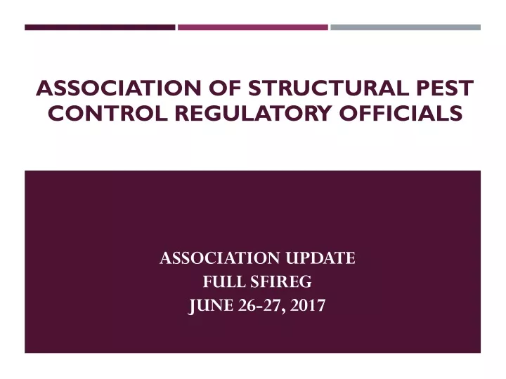 association of structural pest control regulatory officials
