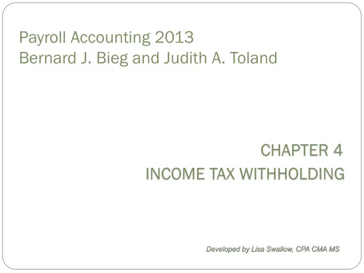 payroll accounting 2013 bernard j bieg and judith