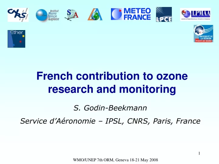 french contribution to ozone research and monitoring