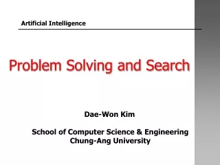 Problem Solving and Search