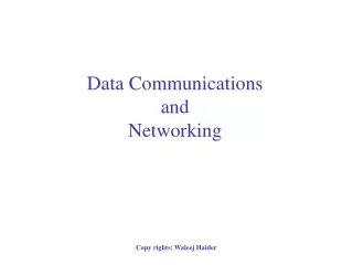 Data Communications and Networking