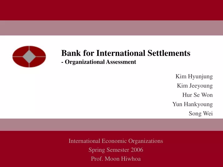 bank for international settlements organizational